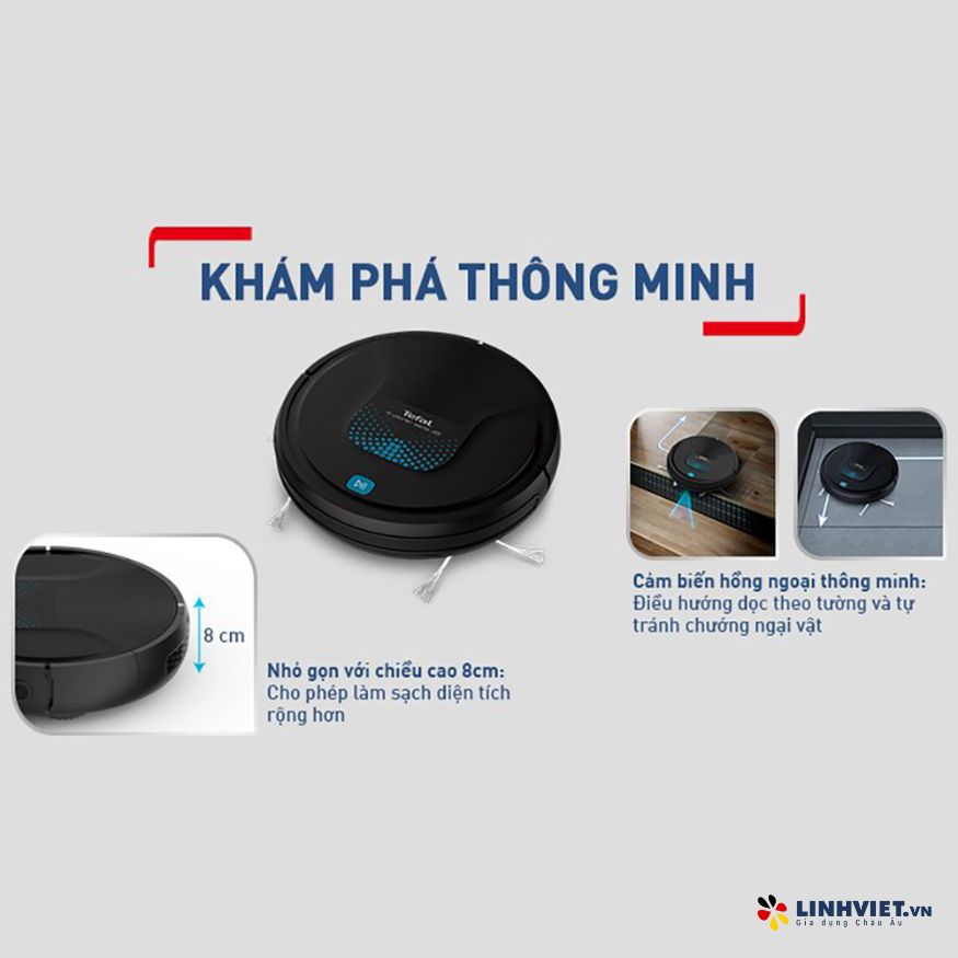 Robot hút bụi lau nhà Tefal RG8275WH S45 - Đen