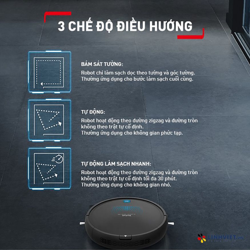 Robot hút bụi lau nhà Tefal RG8275WH S45 - Đen