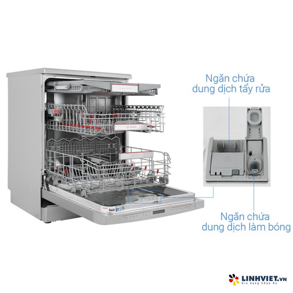 Máy rửa bát độc lập Bosch SMS8YCI01E-Series 8-Zeolith