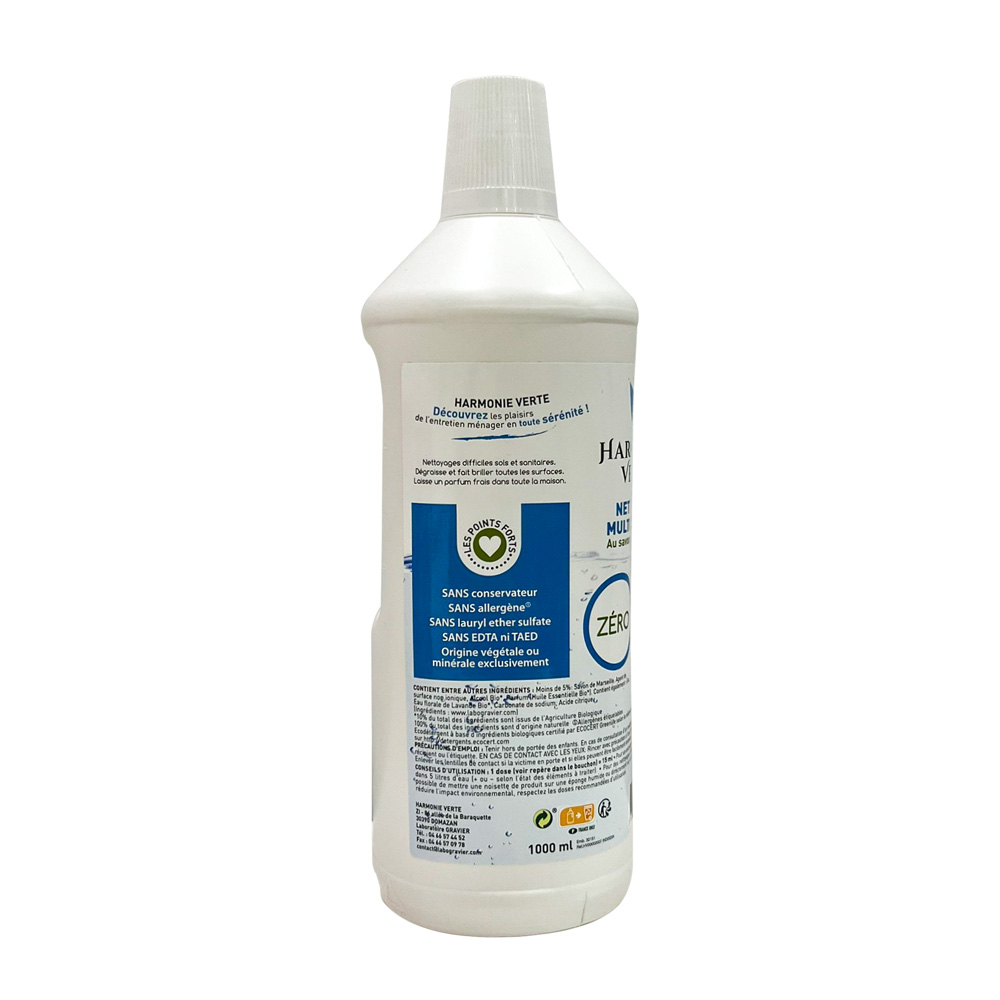 Tẩy rửa đa năng nhiều bề mặt hữu cơ Harmonie Verte 1l