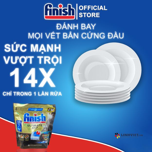 VIÊN RỬA BÁT Finish ULTIMATE PLUS 33 VIÊN