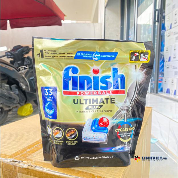 VIÊN RỬA BÁT Finish ULTIMATE PLUS 33 VIÊN