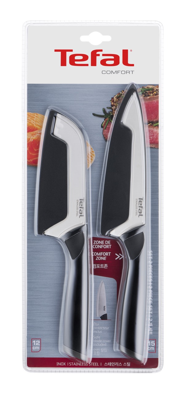 Bộ 2 dao làm bếp Tefal Comfort K221S244 (15cm, 12cm)