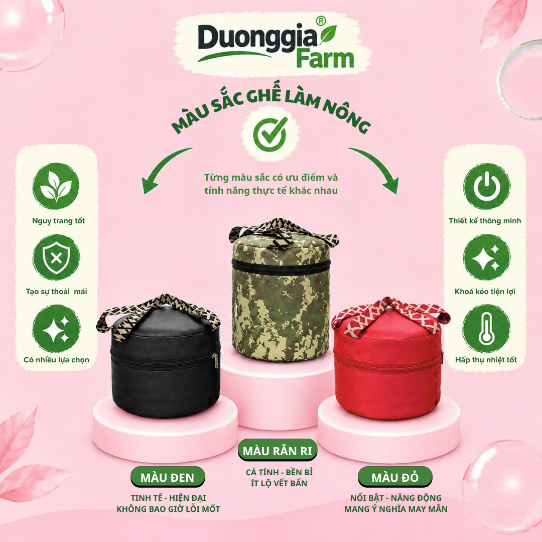Ghế làm nông, làm vườn tiện lợi - Phong cách Hàn Quốc - Duonggia Farm
