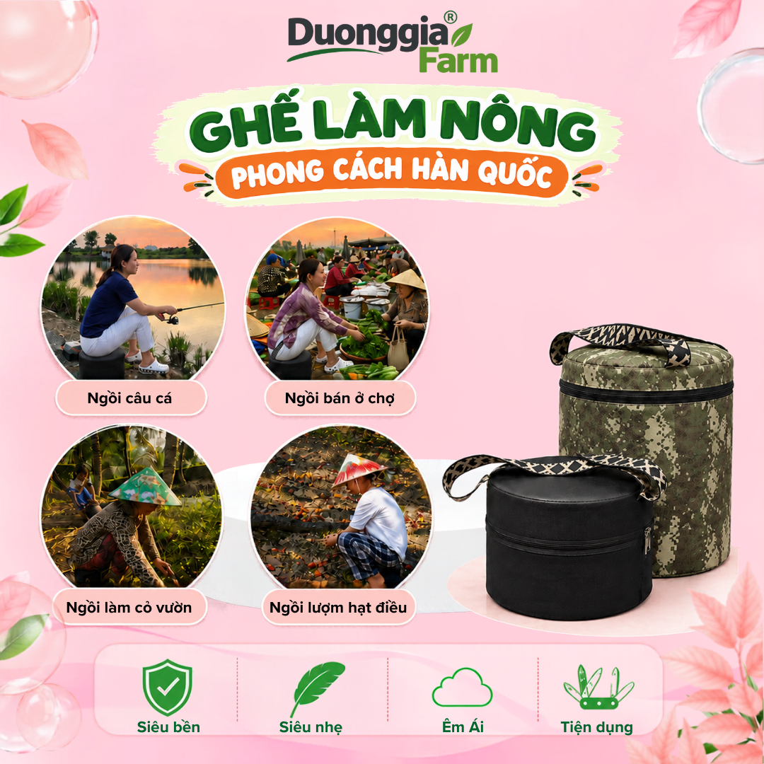 Ghế làm nông, làm vườn tiện lợi - Phong cách Hàn Quốc - Duonggia Farm