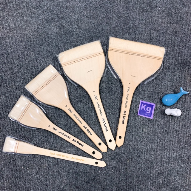 Cọ Mảng Art Secret lông dê thân gỗ cán dài