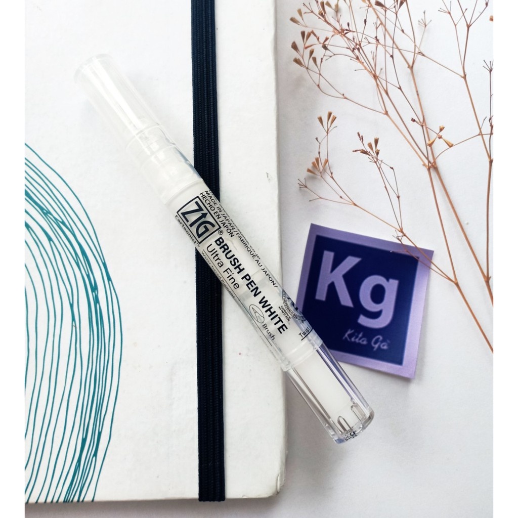 Bút mực trắng KURETAKE ZIG Cartoonist Brush Pen White Ultra Fine