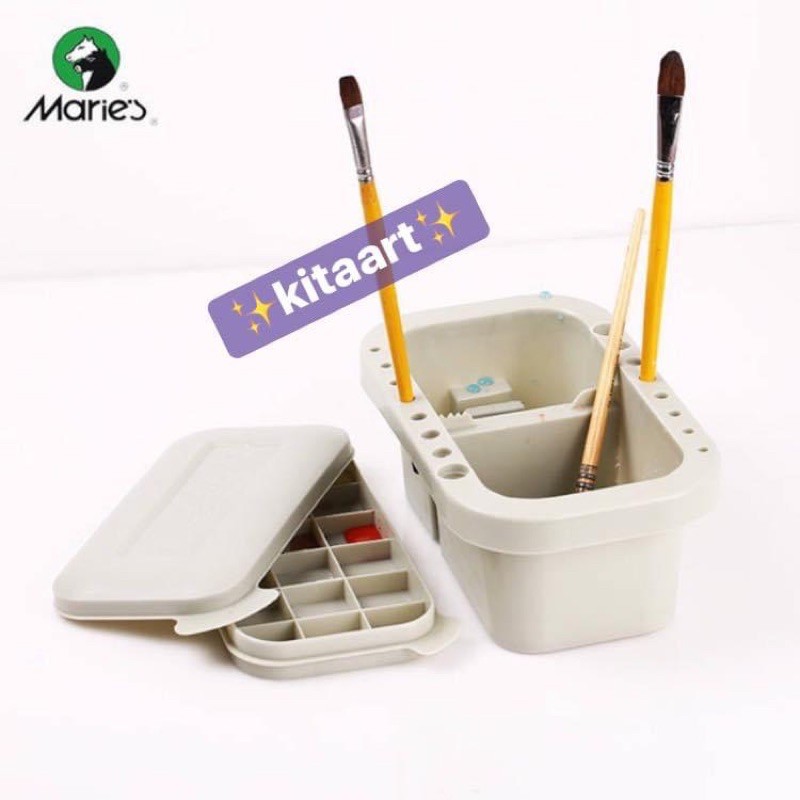 Xô rửa cọ chuyên dụng Maries (xám) Montmarte (xanh) Miya gấp (xanh)