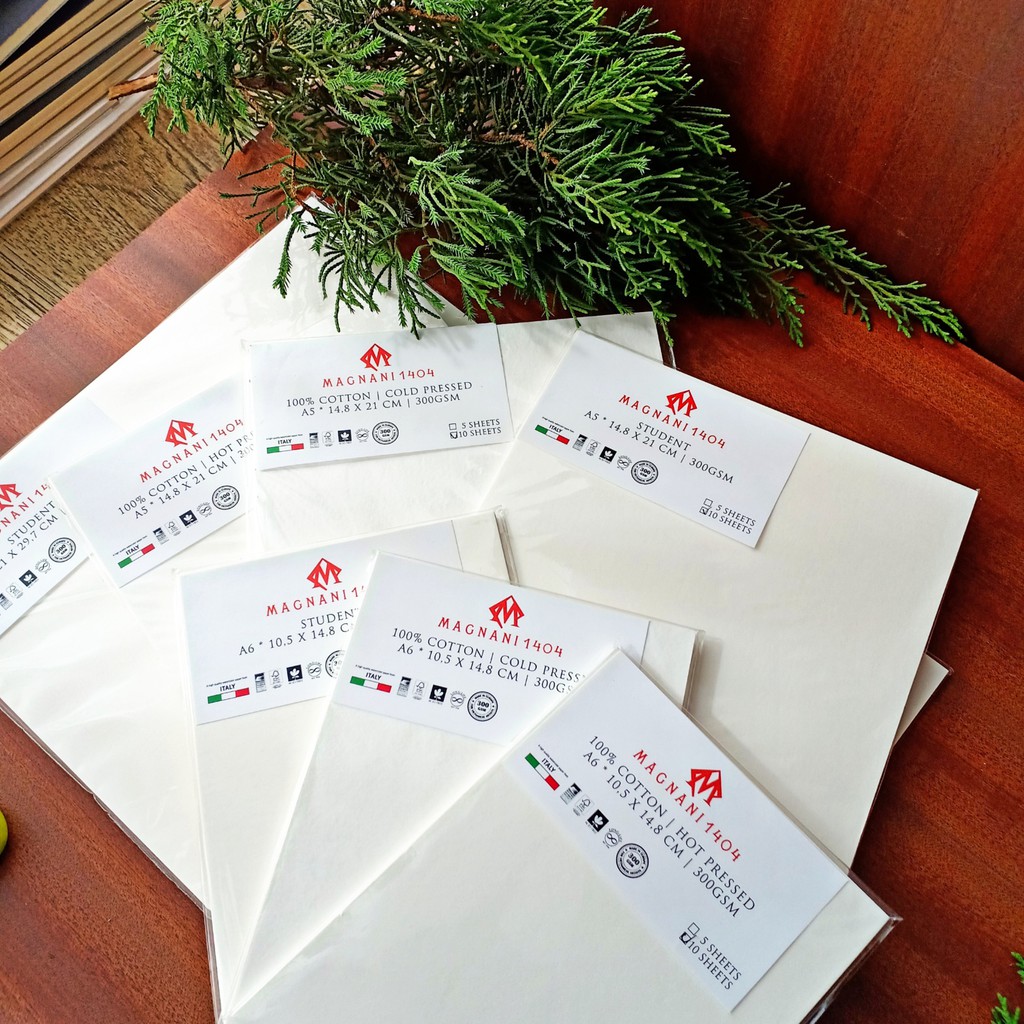 Giấy vẽ màu nước Magnani 1404 Italia định lượng 300gsm