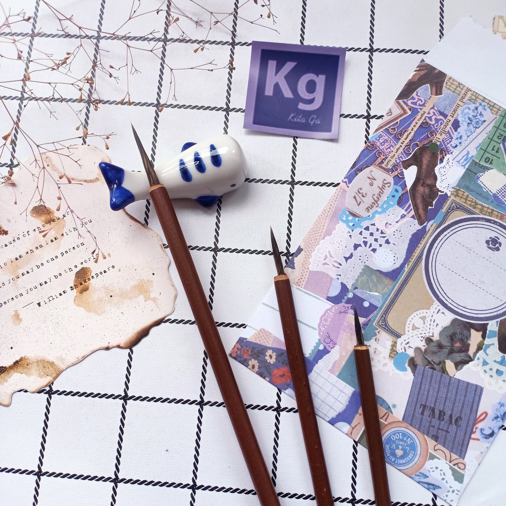 Cọ tỉa lông thú. vẽ chi tiết, màu nước, viết thư pháp Hiệp Cân