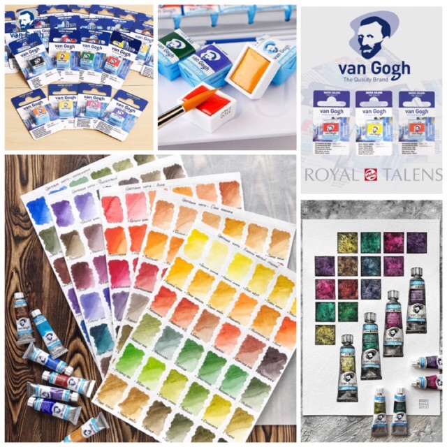 P2 Vangogh Tube 10ml & Halfpan lẻ Màu nước Vangogh tuýp lẻ 10ml