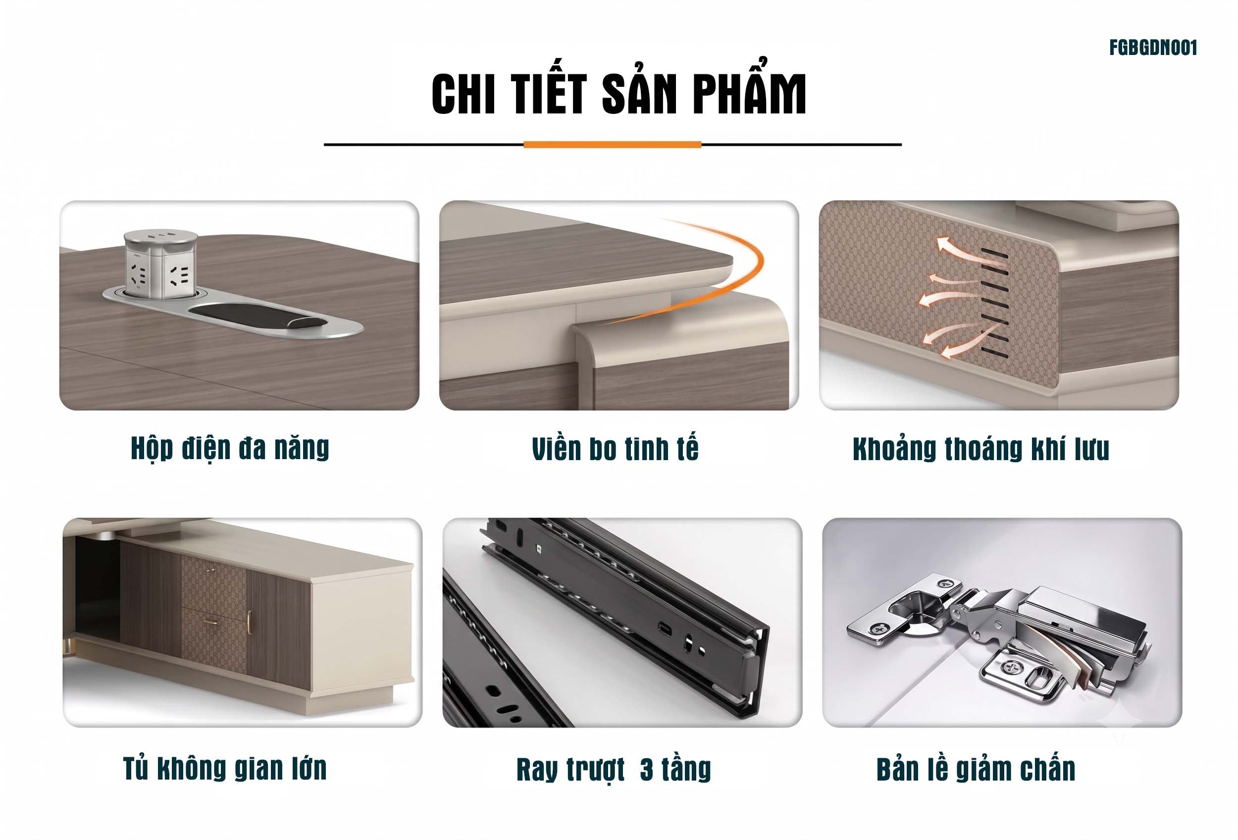Bàn Giám Đốc Nhập Khẩu FGBGDN001