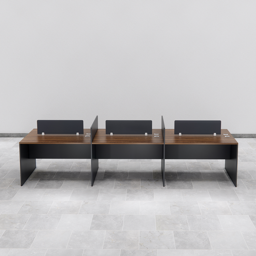 Cụm bàn nhân viên cao cấp gỗ công nghiệp MDF phủ melamin