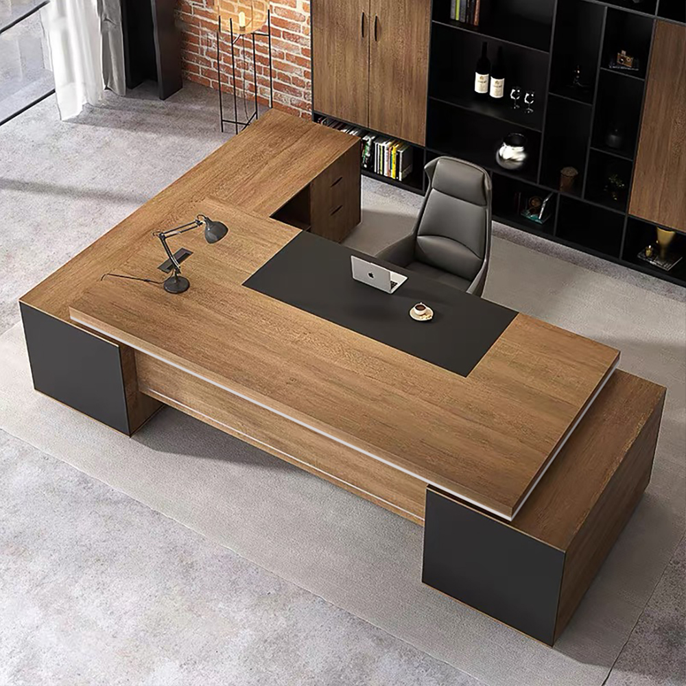 tủ phụ bàn giám đốc, bàn giám đốc có tủ, bàn làm việc có ngăn chứa, FGBGD078