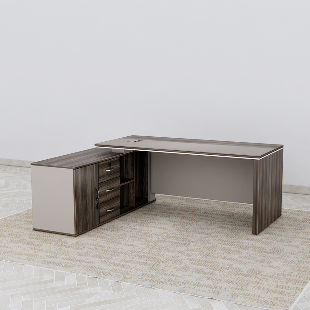 bàn giám đốc FGBGD086, nội thất lãnh đạo, MDF phủ Melamin, bàn làm việc hiện đại