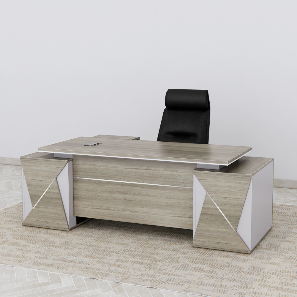 bàn giám đốc phá cách, thiết kế bàn hình học, FGBGD087 nội thất Fergus, bàn làm việc cao cấp