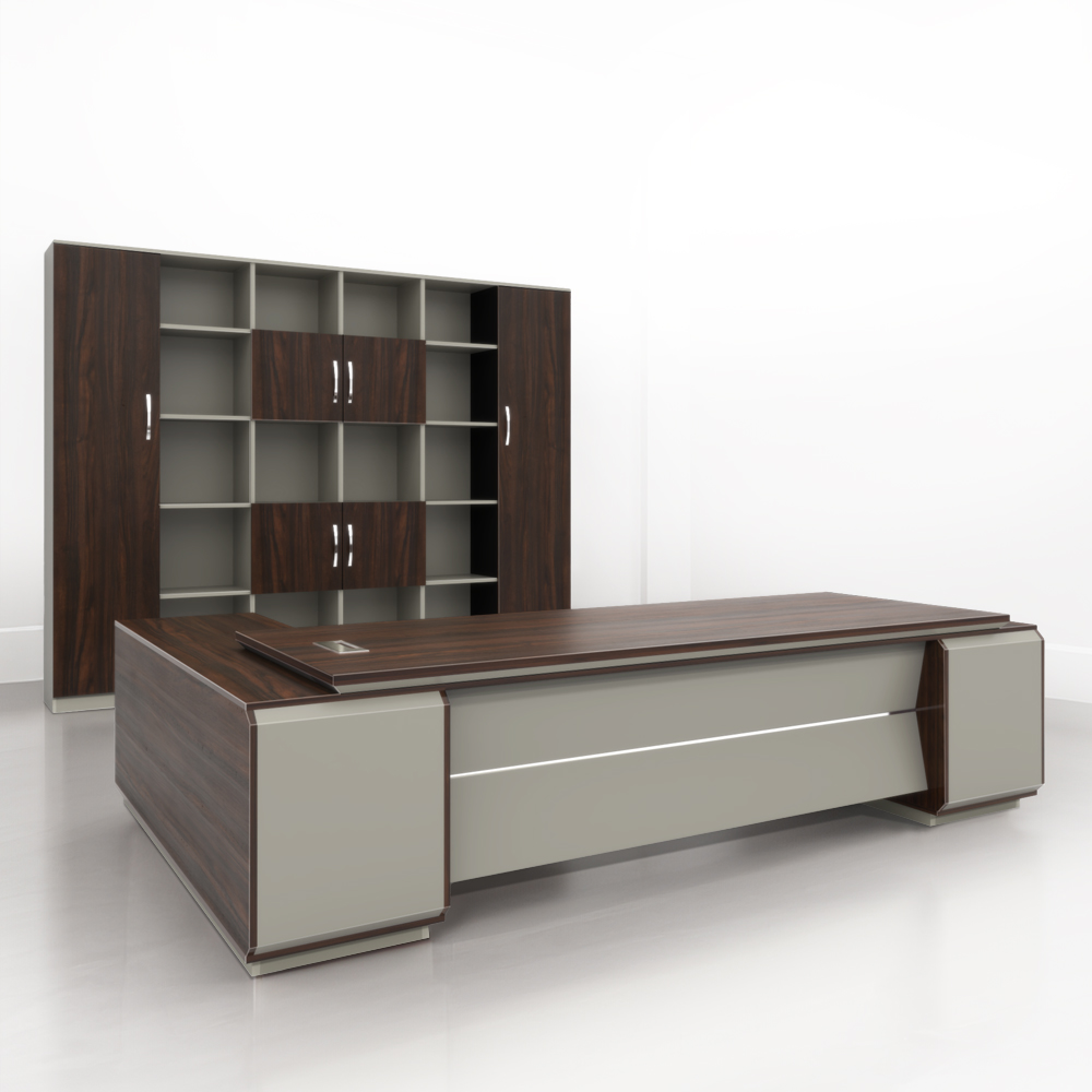 bàn giám đốc FERGUS, FGBGD090, bàn làm việc lãnh đạo, nội thất phòng giám đốc, gỗ MDF phủ Melamin