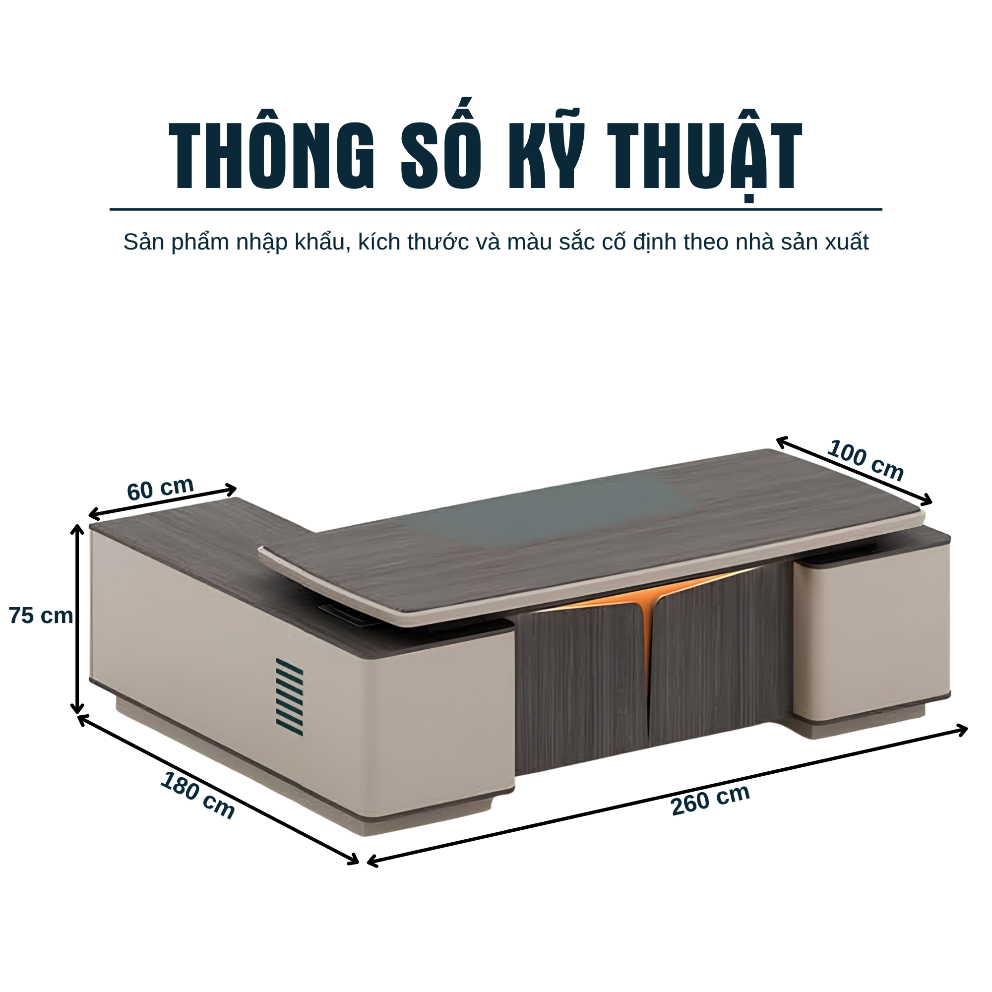 Bàn Giám Đốc Nhập Khẩu FGBGDN006