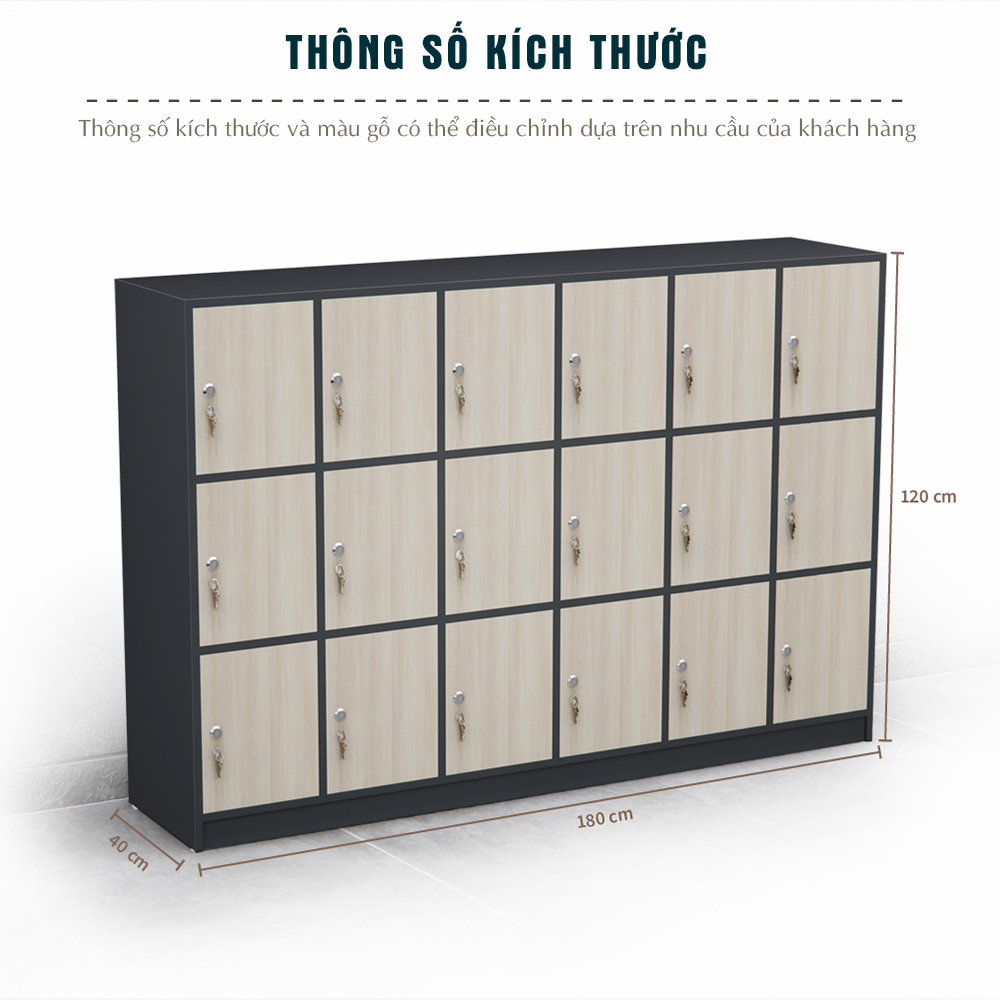 Tủ Locker Gỗ Cao Cấp Fergus FGTLG09