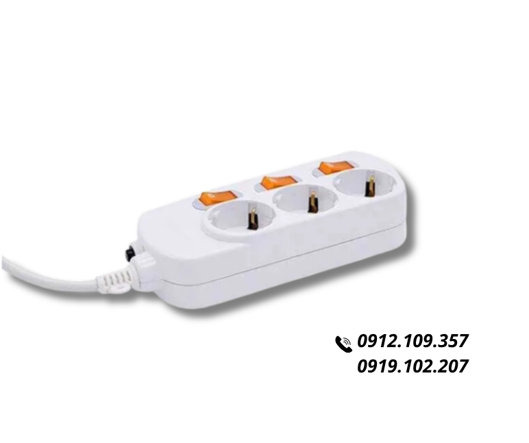 Ổ Cắm Điện Hàn Quốc 3 Lỗ 3 Công Tắc Dosel DM2224 - 3M