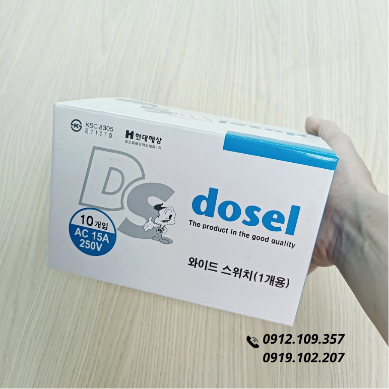 Công Tắc Điện Âm Tường 3 Nút Nhấn Hàn Quốc Dosel DLW2108
