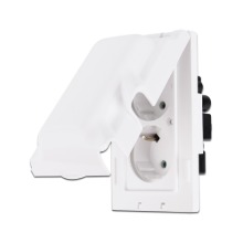 Ổ Cắm Điện Chống Nước Nắp Dọc Hàn Quốc Dosel DC2214 (Hộp 5 Cái)