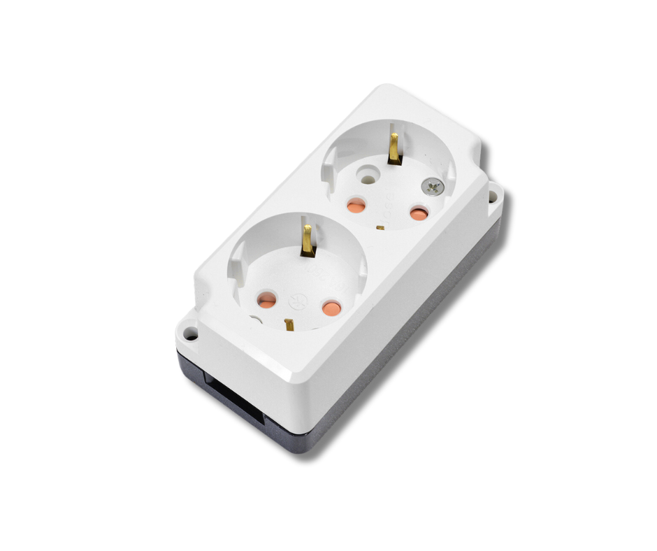 Ổ Cắm Điện Đế Nổi 2 Chấu Hàn Quốc Dosel DC1211