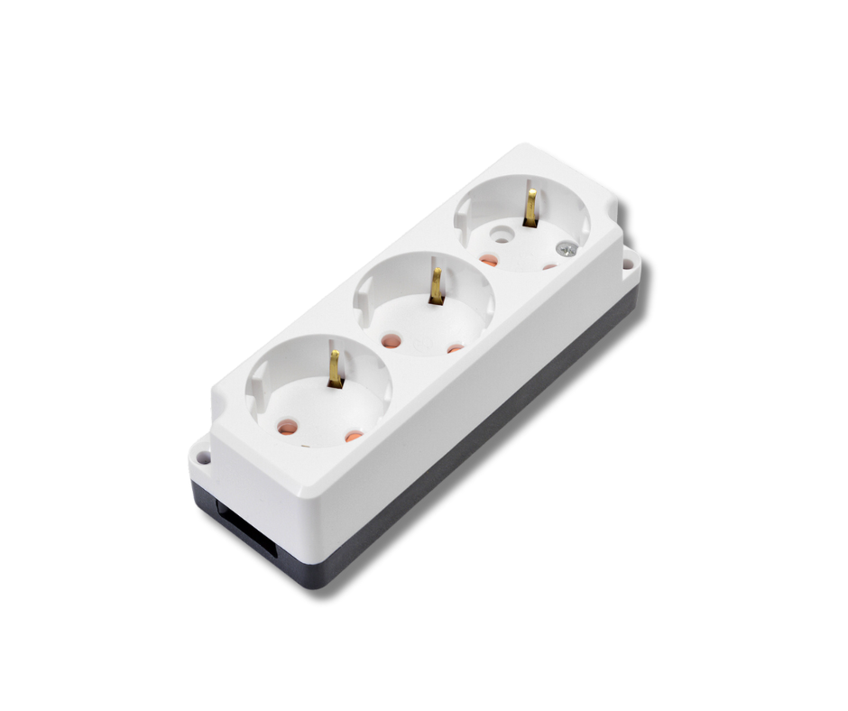 Ổ Cắm Điện Đế Nổi 3 Chấu Hàn Quốc Dosel DC1212