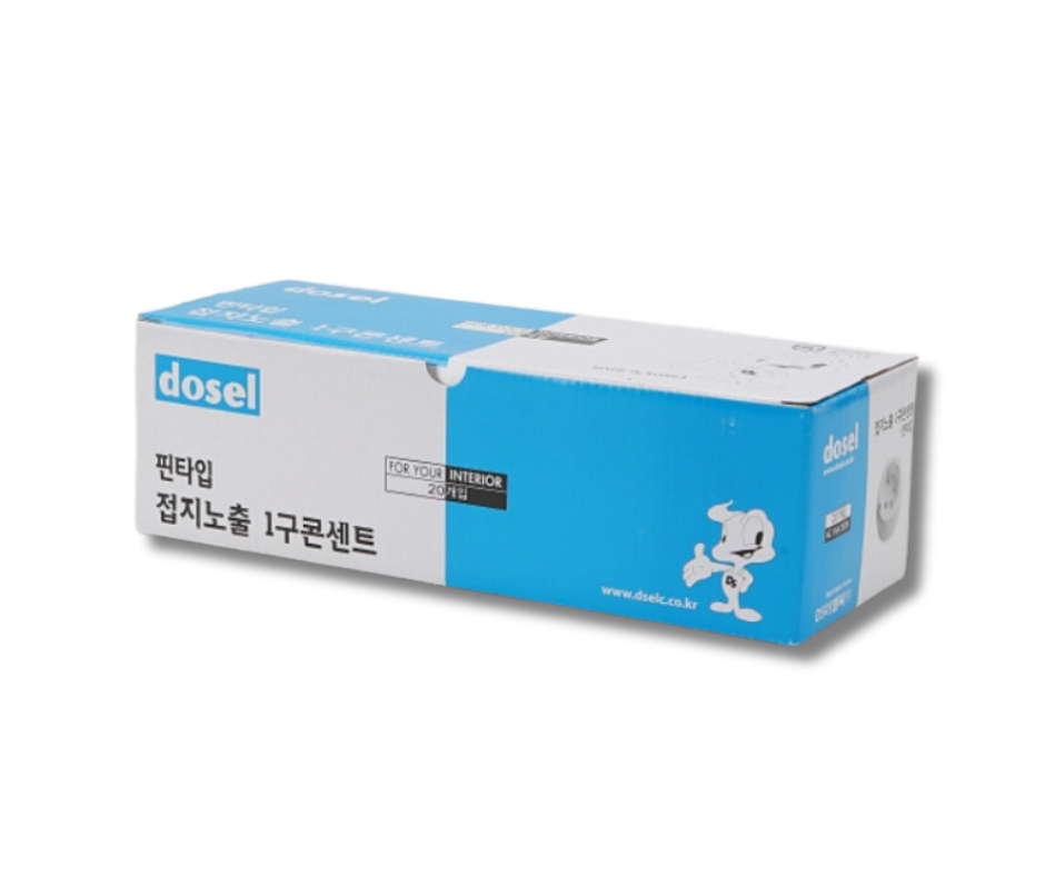 Ổ Cắm Điện Đế Nổi 1 Chấu Hàn Quốc Dosel DC1210 (Hộp 20 Cái)