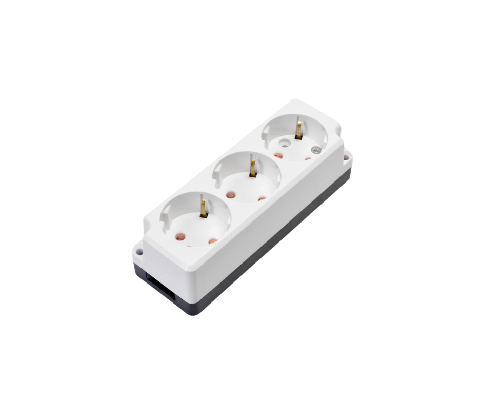 Ổ Cắm Điện Đế Nổi 3 Chấu Hàn Quốc Dosel DC1212 (Hộp 10 Cái)