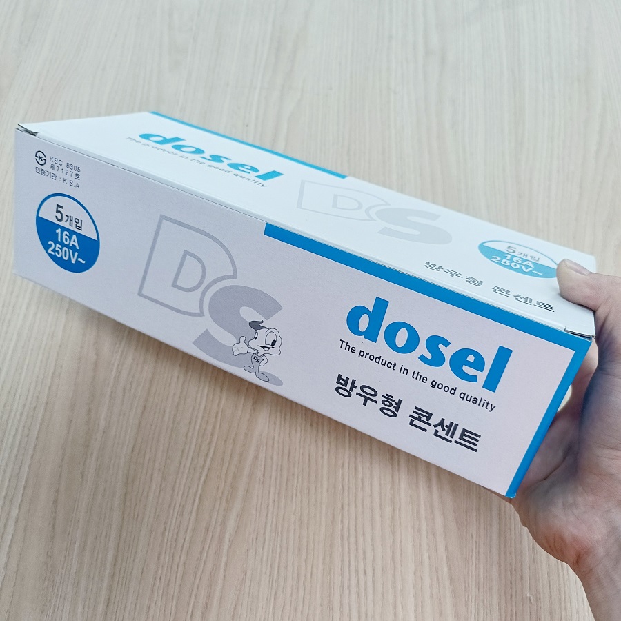 Ổ Cắm Điện Chống Nước Nắp Ngang Hàn Quốc Dosel DC2219 (Hộp 5 Cái)