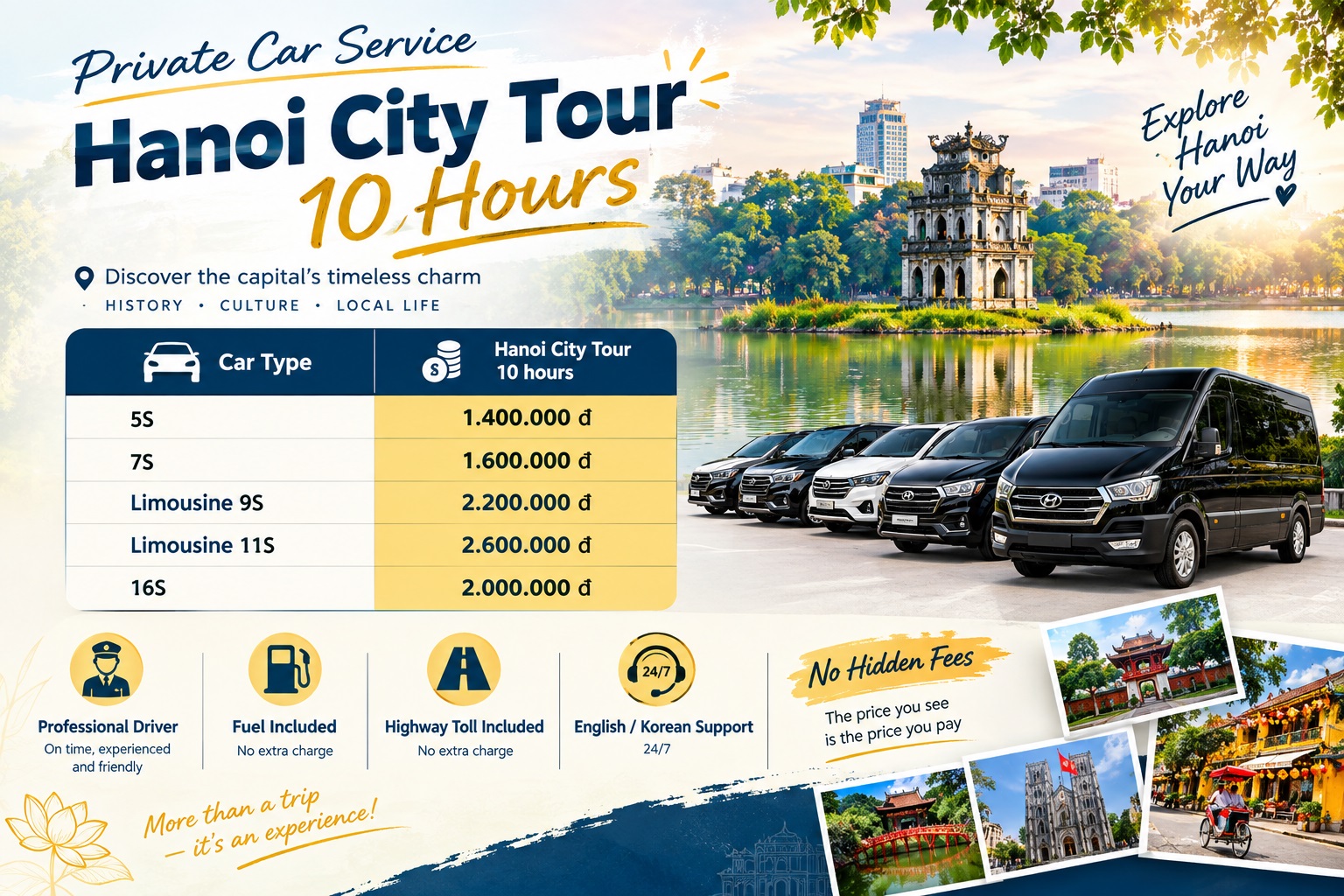 Ha Noi City Tour ( 10 hour ) - PRIVATE CAR