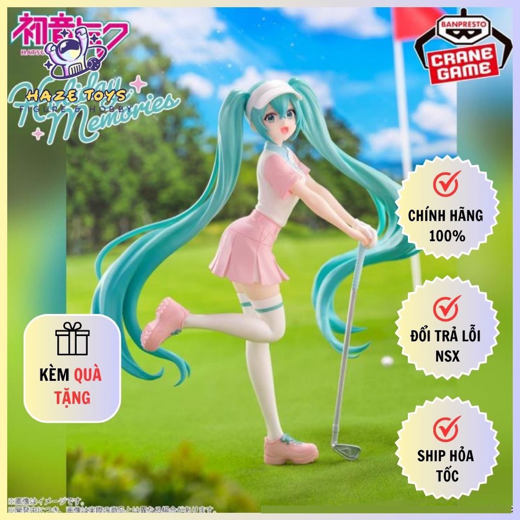 Mô Hình Vocaloid - Holiday Memories - Hatsune Miku - Golf Figure Chính Hãng (Banpresto)