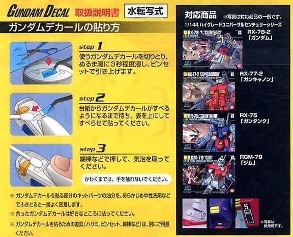 Decal Nước GUNDAM DECAL 37 HGUC EARTH FEDERATION MS 2 - Bandai