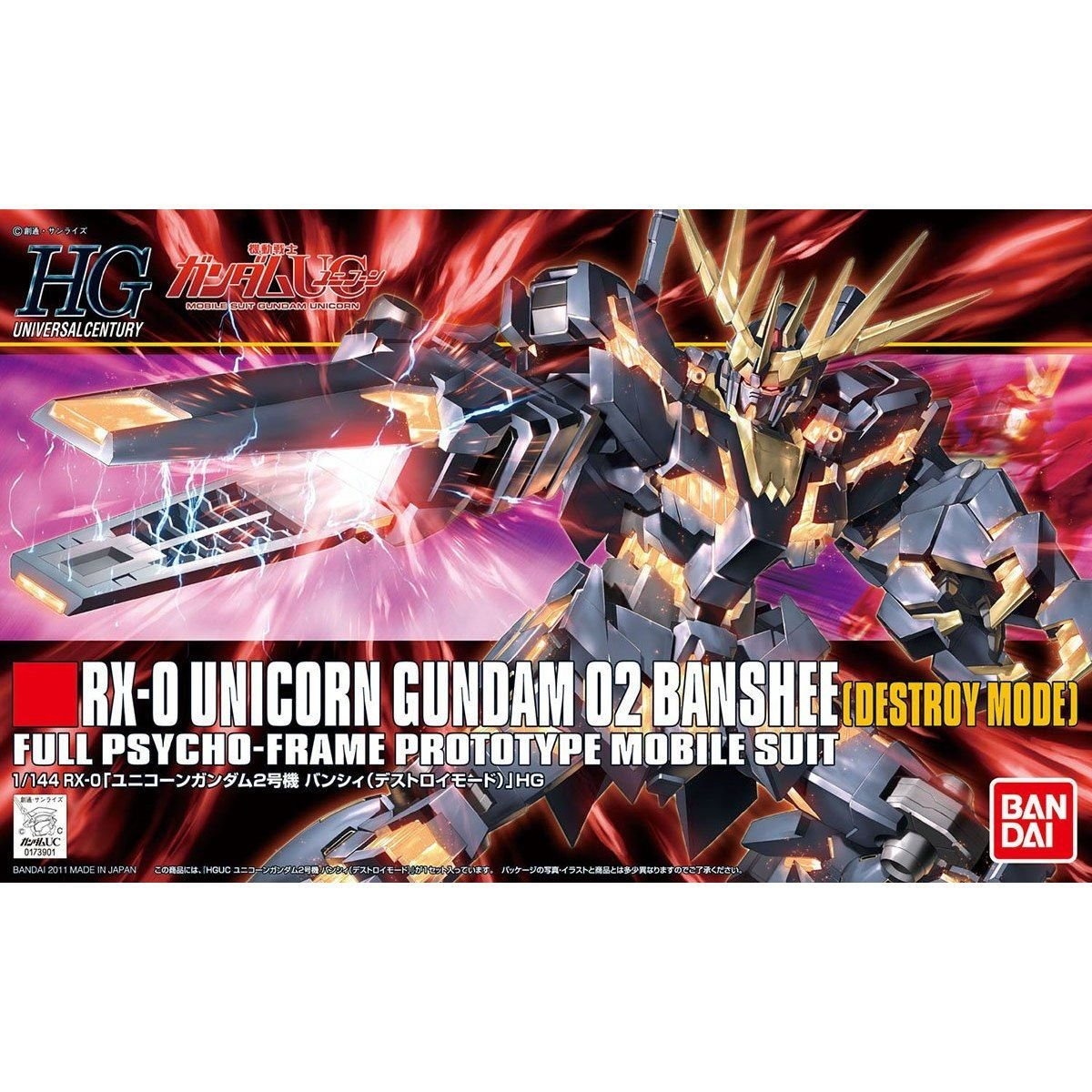 Mô hình lắp ráp 1/144 HGUC BANSHEE (DESTROY MODE)