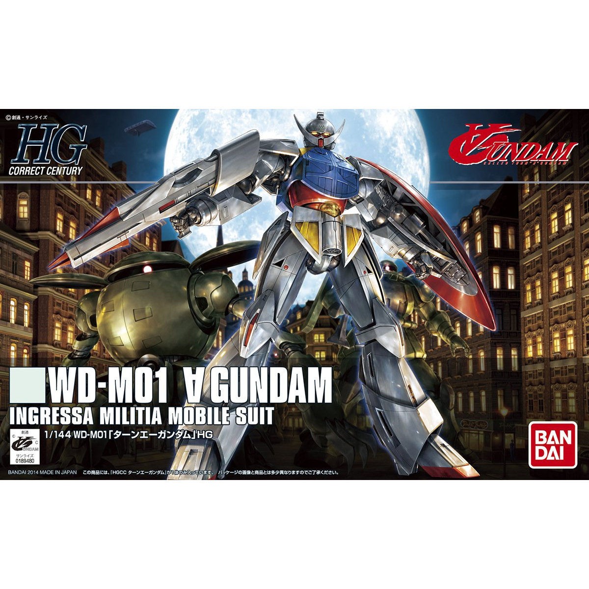Mô Hình Gundam Bandai HG 177 WD-M01 Turn A Gundam 1/144 Turn A Gundam