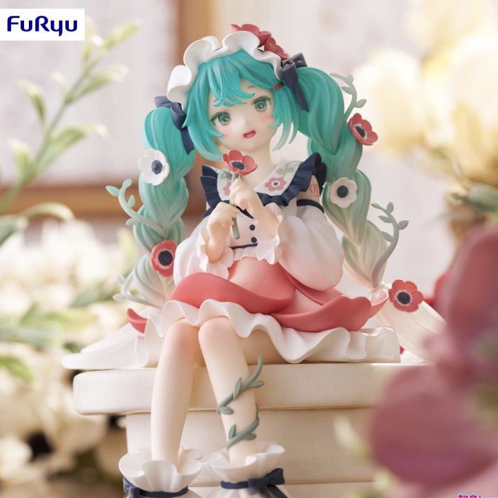 Mô Hình Vocaloid - Hatsune Miku - Flower Fairy Anemone - Noodle Stopper Figure Chính Hãng (Furyu)