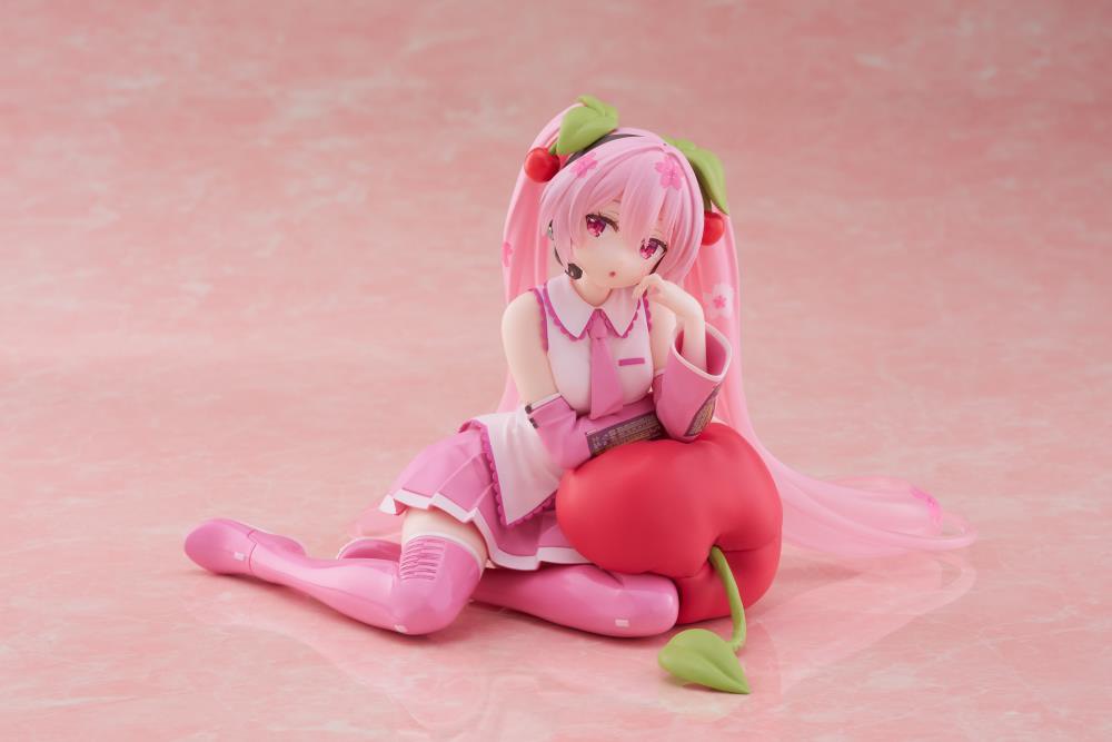 Mô Hình Hatsune Miku - Vocaloid Desktop Cute - Sakura Miku Cherry Cushion Ver. Figure (Taito)