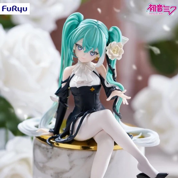 Mô hình Hatsune Miku - Vocaloid - Flower Fairy - Noodle Stopper Figure - White Rose (FuRyu)