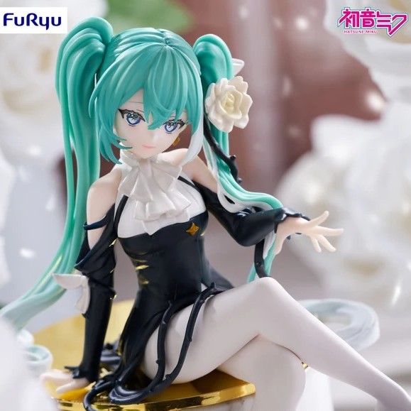 Mô hình Hatsune Miku - Vocaloid - Flower Fairy - Noodle Stopper Figure - White Rose (FuRyu)