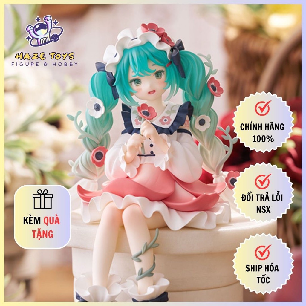Mô Hình Vocaloid - Hatsune Miku - Flower Fairy Anemone - Noodle Stopper Figure Chính Hãng (Furyu)