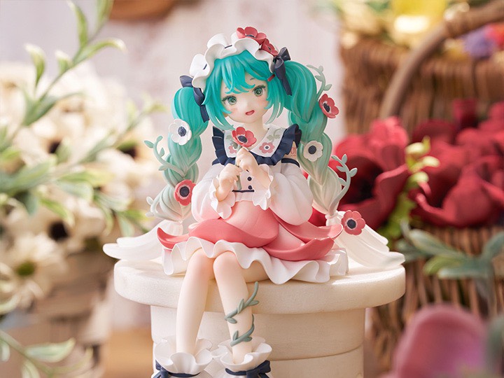 Mô Hình Vocaloid - Hatsune Miku - Flower Fairy Anemone - Noodle Stopper Figure Chính Hãng (Furyu)