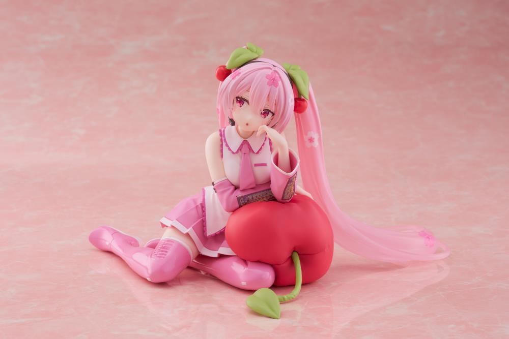 Mô Hình Hatsune Miku - Vocaloid Desktop Cute - Sakura Miku Cherry Cushion Ver. Figure (Taito)