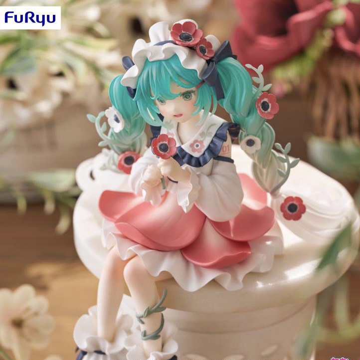 Mô Hình Vocaloid - Hatsune Miku - Flower Fairy Anemone - Noodle Stopper Figure Chính Hãng (Furyu)