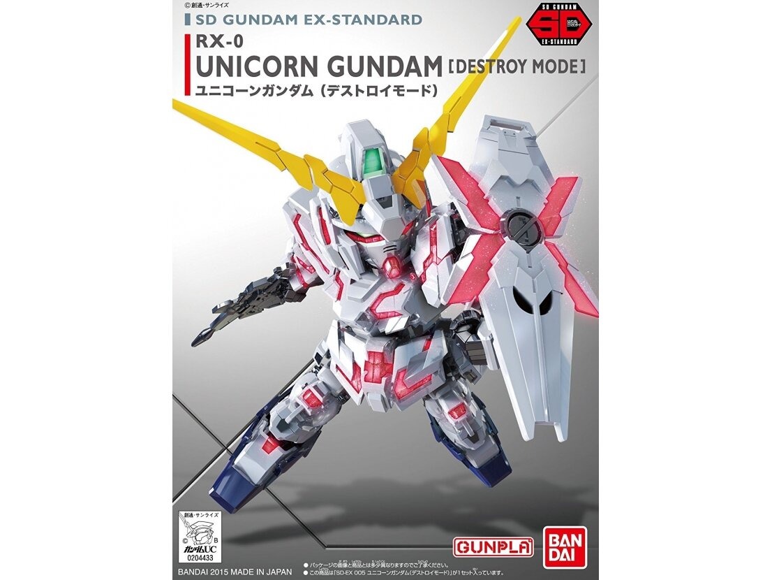 [Chính Hãng] Mô Hình Lắp Ráp SD EX-Standard Unicorn Gundam (Destroy Mode)