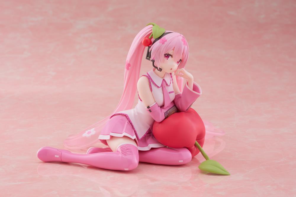 Mô Hình Hatsune Miku - Vocaloid Desktop Cute - Sakura Miku Cherry Cushion Ver. Figure (Taito)