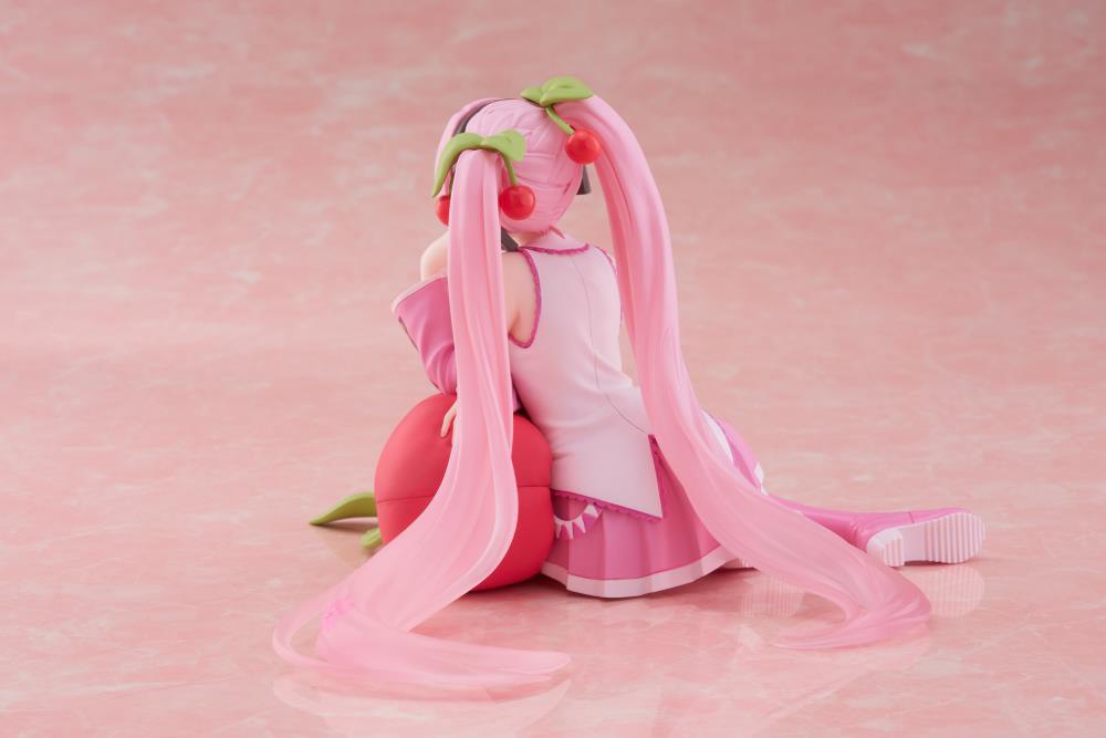 Mô Hình Hatsune Miku - Vocaloid Desktop Cute - Sakura Miku Cherry Cushion Ver. Figure (Taito)