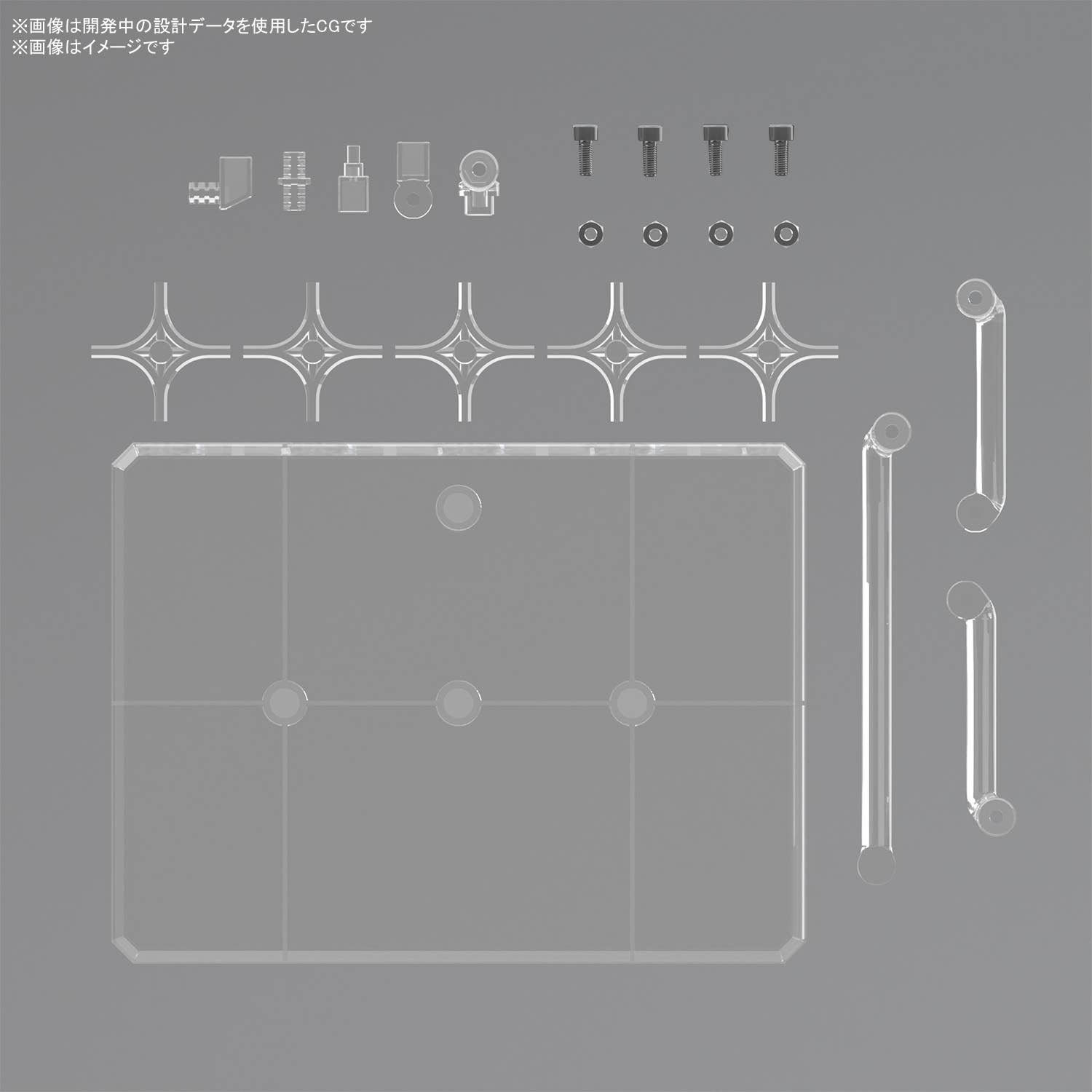 Đế trưng bày Bandai Action Base 8 [Clear Color]