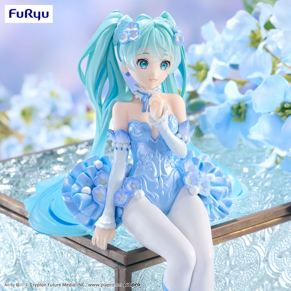 Mô Hình Hatsune Miku - Flower Fairy Nemophila Pail Blue Color Ver - Noodle Stopper Figure (Furyu)