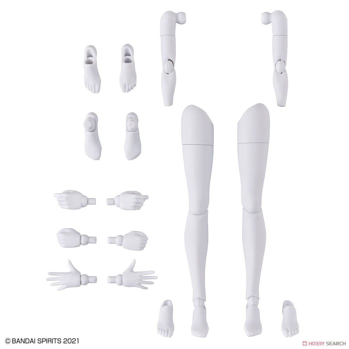 30MS OPTION BODY PARTS ARM PARTS & LEG PARTS [WHITE/BLACK]